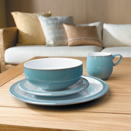 Denby Azure tableware 16 piece box set