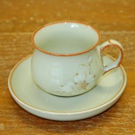 Denby Daybreak (Newer colour - browner rim) Tea Cup and Saucer