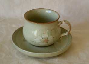 Denby Daybreak (Older colour, paler rim) Tea Cup and Saucer