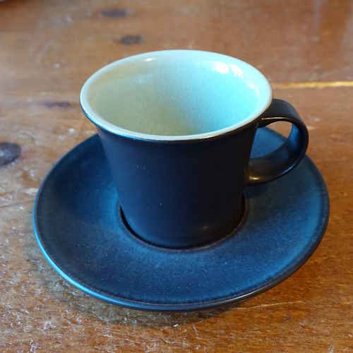Denby Energy Charcoal/Green Espresso Cup & Saucer