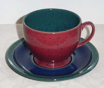 Denby Harlequin Breakfast Cup and Saucer