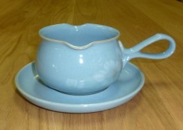 Denby Blue Dawn  Sauce Jug and Saucer