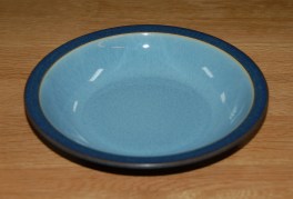 Denby Blue Jetty Blue Rimmed Bowl