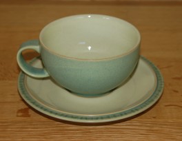 Denby Calm Light Green Tea Cup and Saucer