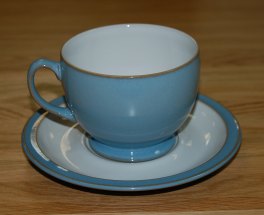 Denby Colonial Blue  Breakfast Cup and Saucer