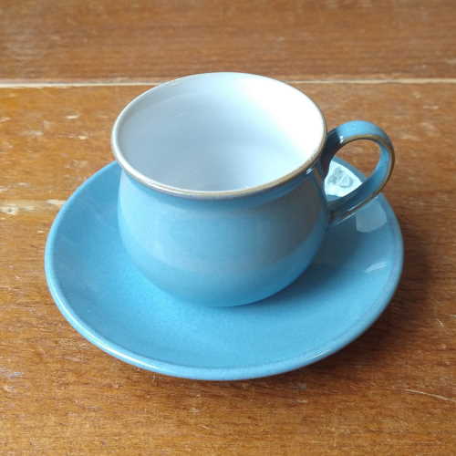 Denby Colonial Blue  Espresso Cup & Saucer