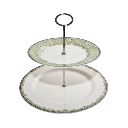 Denby Monsoon Daisy Green  Cake Stand