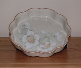 Denby Daybreak (Newer colour - browner rim) Flan Dish - Large