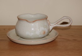 Denby Daybreak (Older colour, paler rim) Sauce Jug and Saucer