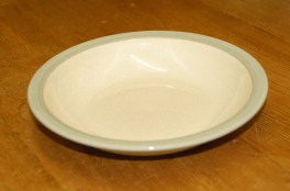 Denby Energy White/Green Rimmed Bowl