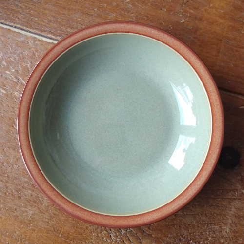 Denby Fire Green Rimmed Bowl