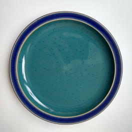 Denby Harlequin Blue Out/Green In Teaplate