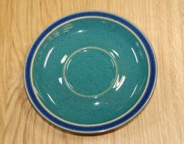 Denby Harlequin Blue Out/Green In Tea Saucer