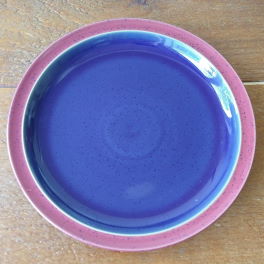 Denby Harlequin Red Out/Blue In Dinner Plate