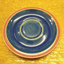 Denby Harlequin Red Out/Blue In Tea Saucer