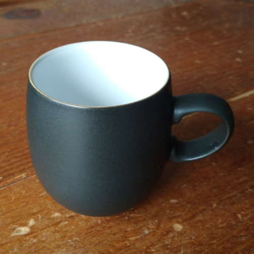 Denby Jet Black Matt Large Curve Mug