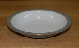 Denby Jet Grey Rimmed Bowl