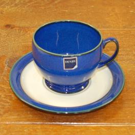 Denby Metz Green Breakfast Cup and Saucer