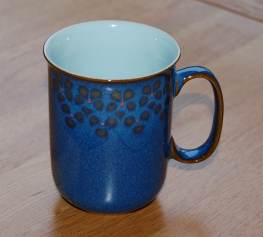 Denby Midnight  Straight Mug - C shaped handle