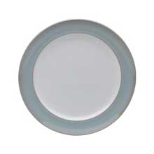 Denby Mist  Wide Rimmed Dinner Plate