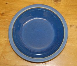 Denby Reflex Blue Rimmed Bowl