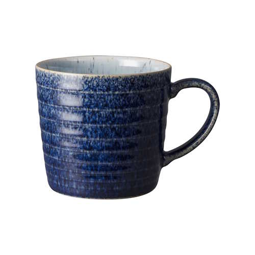 Denby Studio Blue Cobalt Ridged Mug