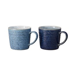 Denby Studio Blue  Ridged Mug - set of 2