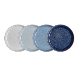 Denby Studio Blue  Small Coupe Plates - set of 4