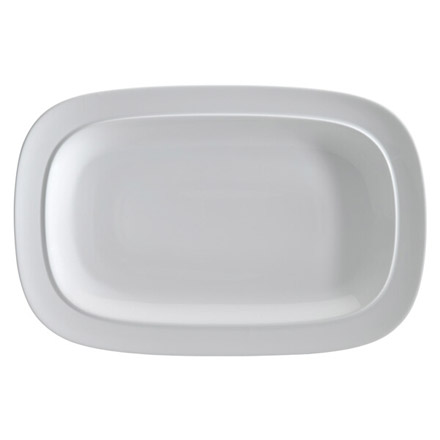 Denby White Squares Oblong Platter